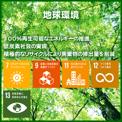 SDGsの取り組み「地球環境」について